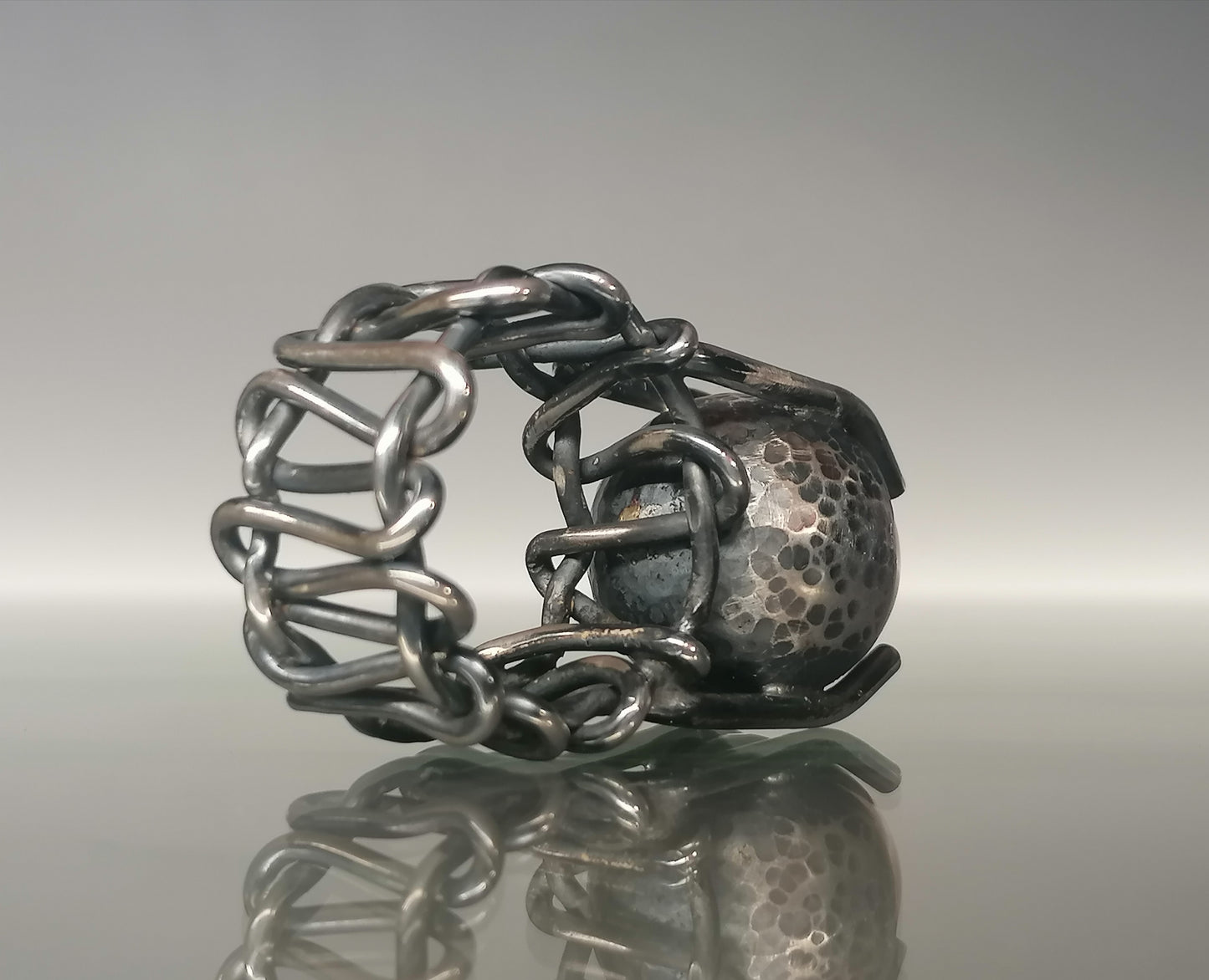 Unique ring with amber