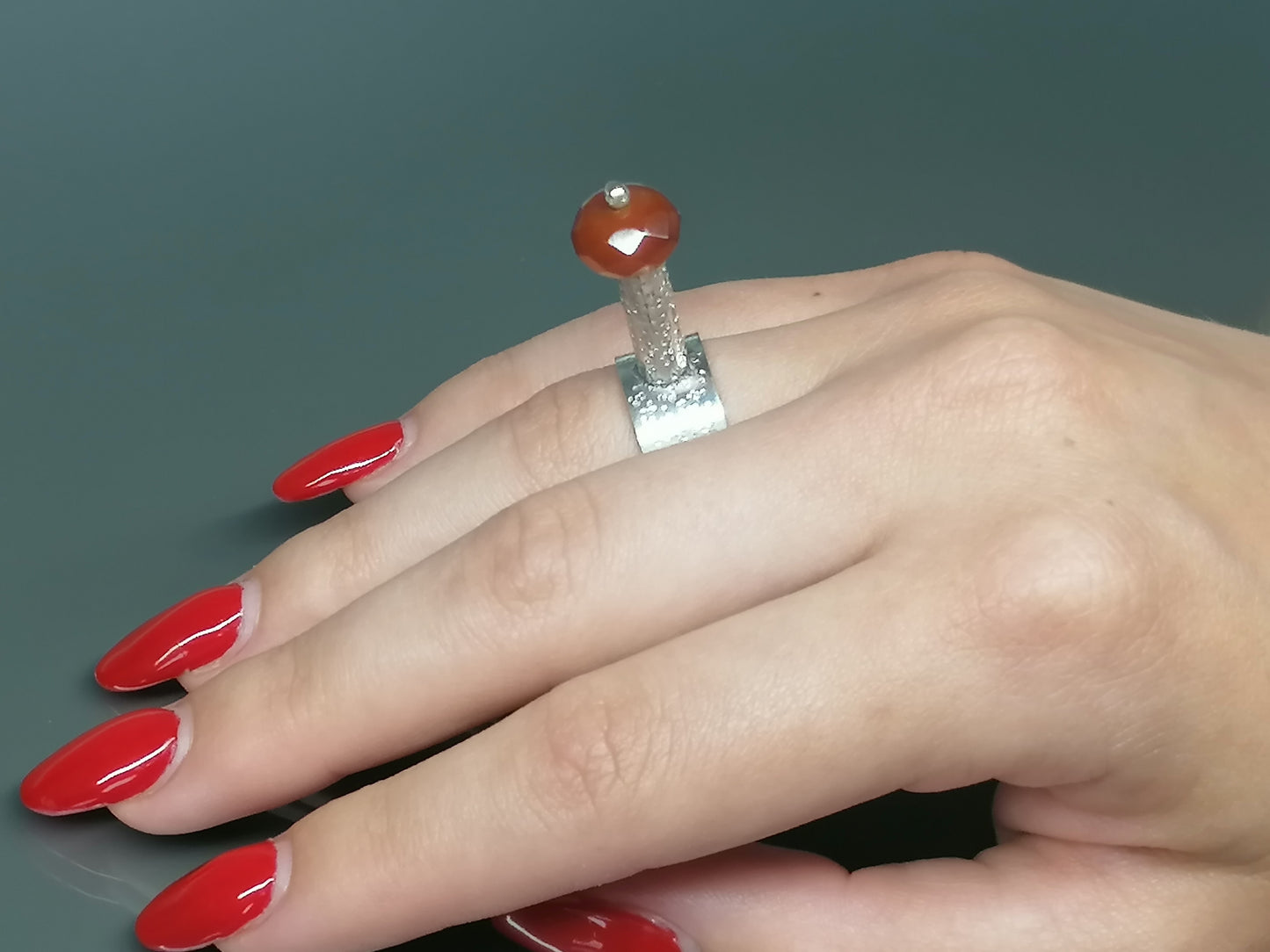 Silberring mit Karneol