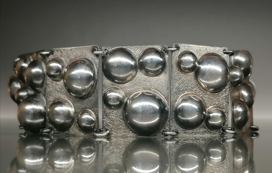Unique large silver bracelet