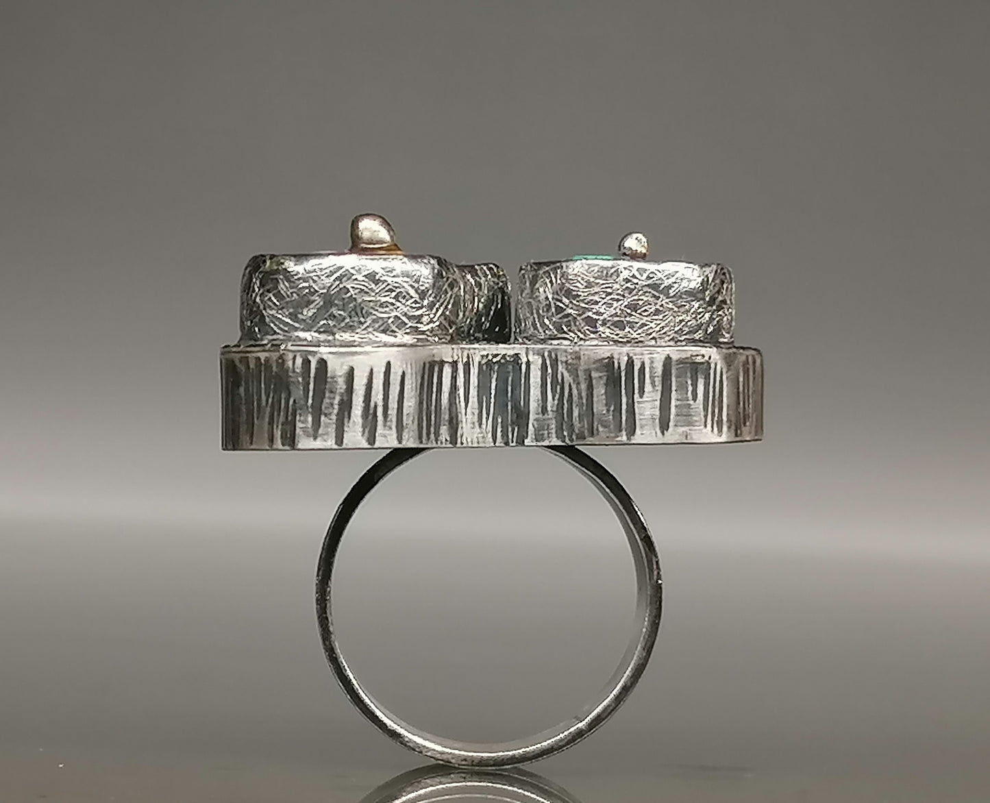 Ring mit Türkis und Bernstein