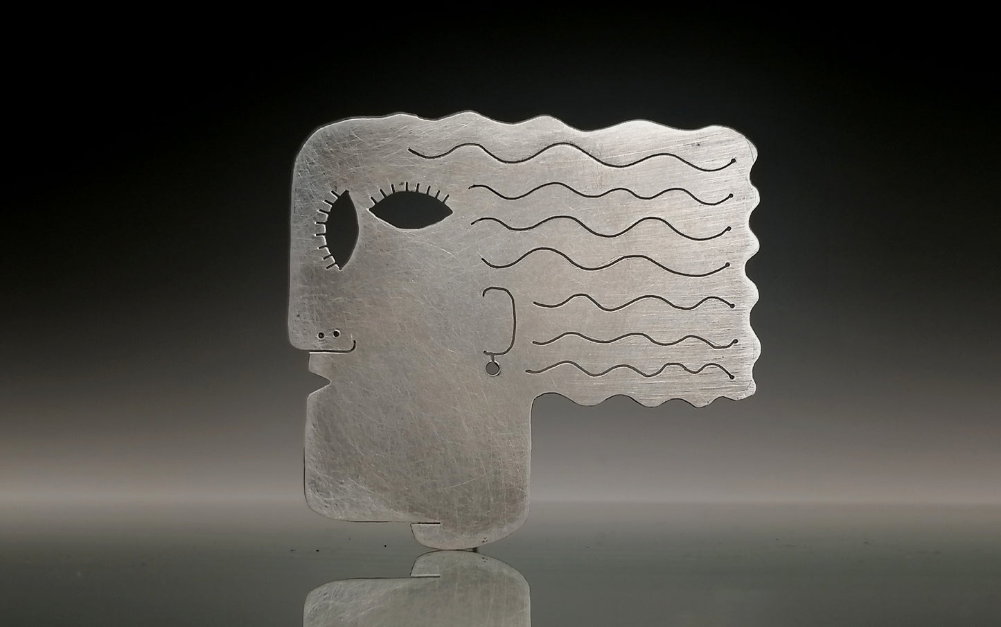 Broszka w stylu Picasso "NINA"