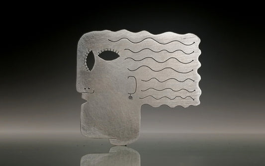 Broszka w stylu Picasso "NINA"