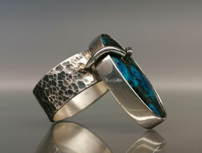 Beautiful ring with azurite