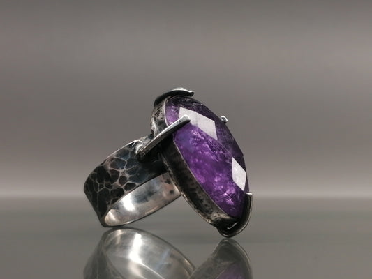 Author's ring with amethyst