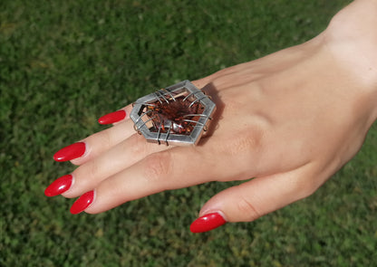 Innovative amber ring