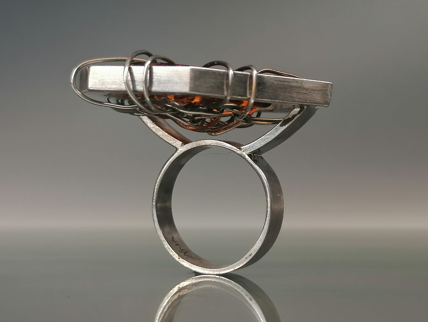 Innovative amber ring