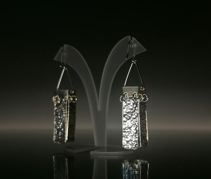 Elegant silver earrings 