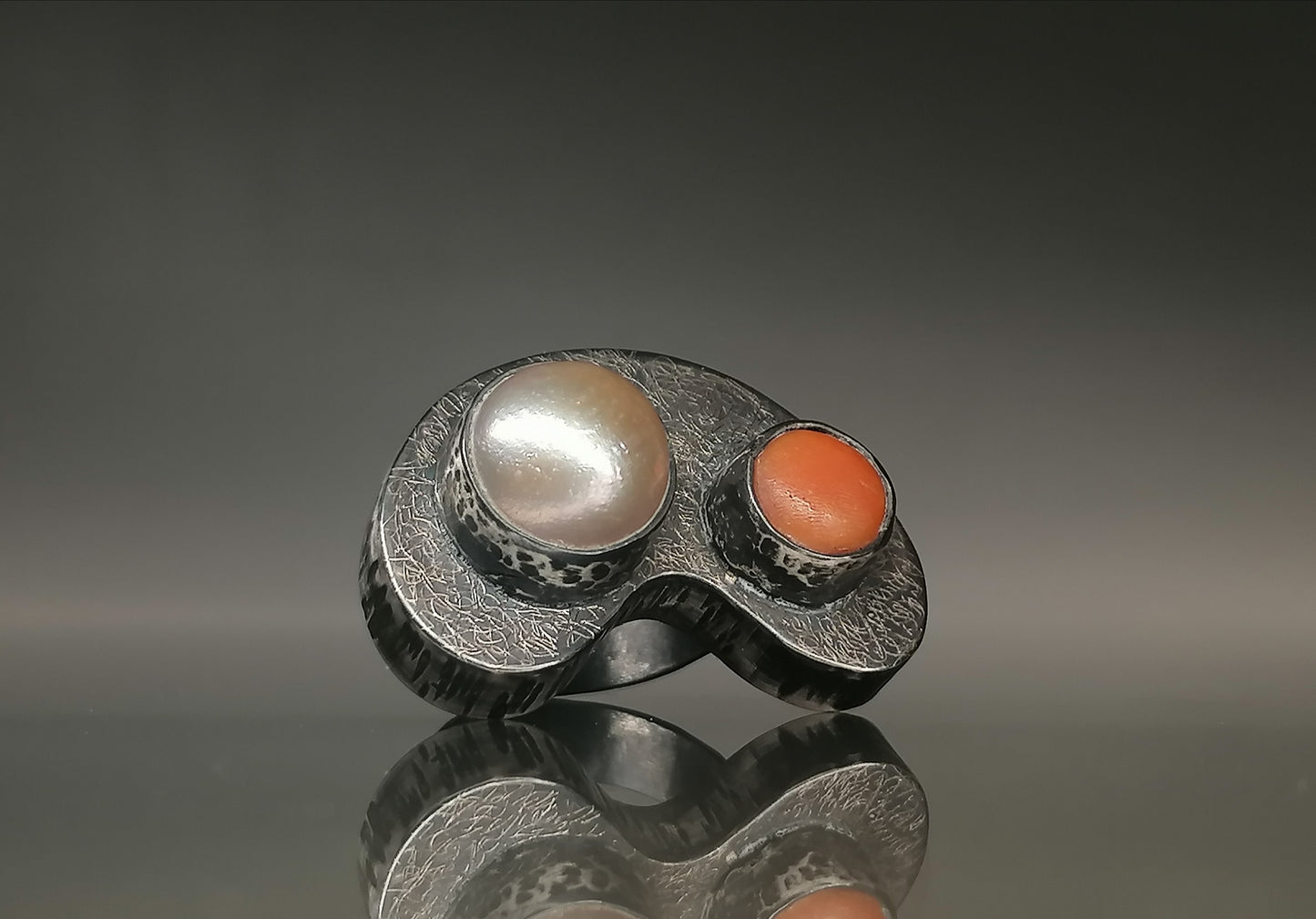 Silver bean ring