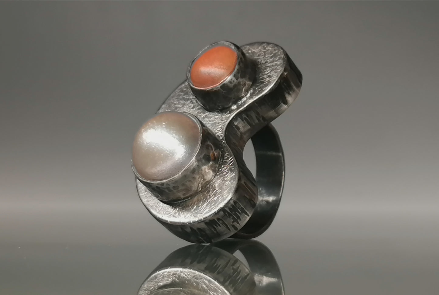 Silver bean ring