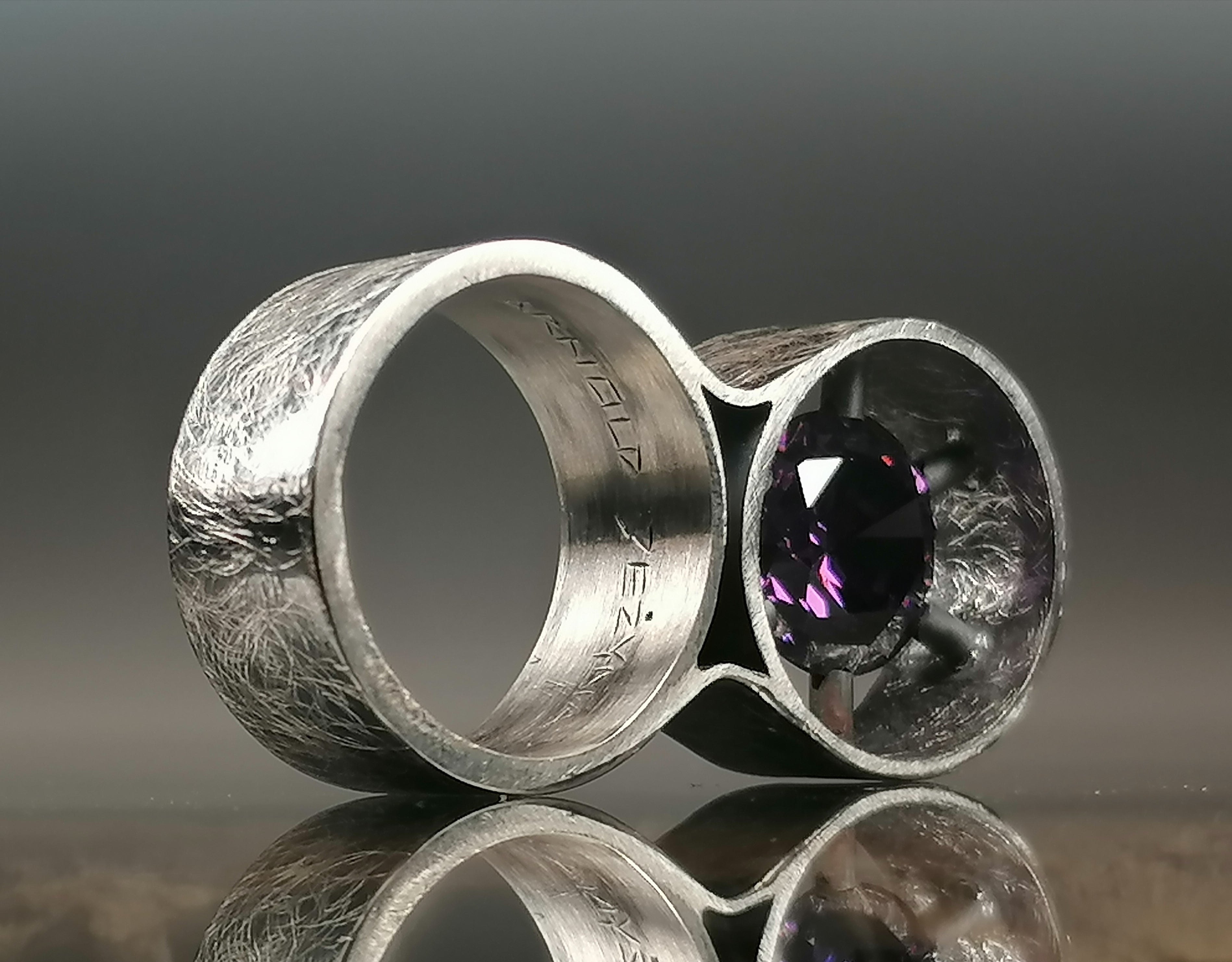 Pierścień srebro / cyrkonia