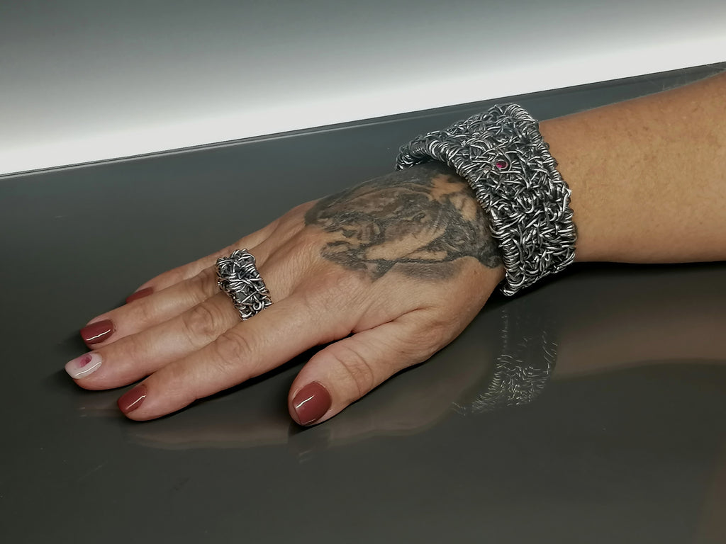 Komplet srebro " SZYDEŁKO"