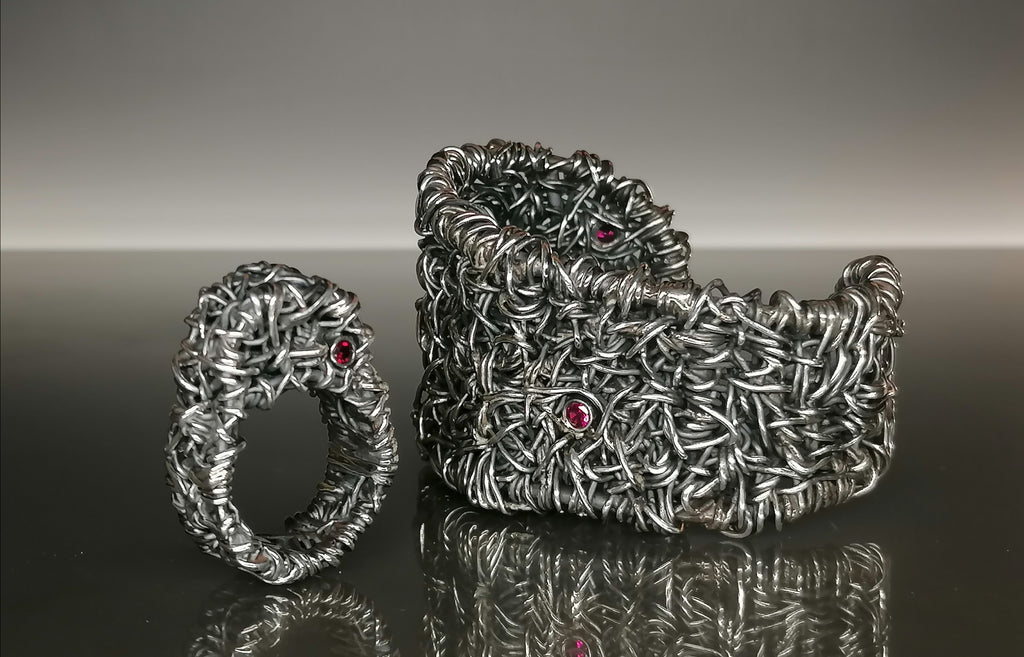 Komplet srebro " SZYDEŁKO"