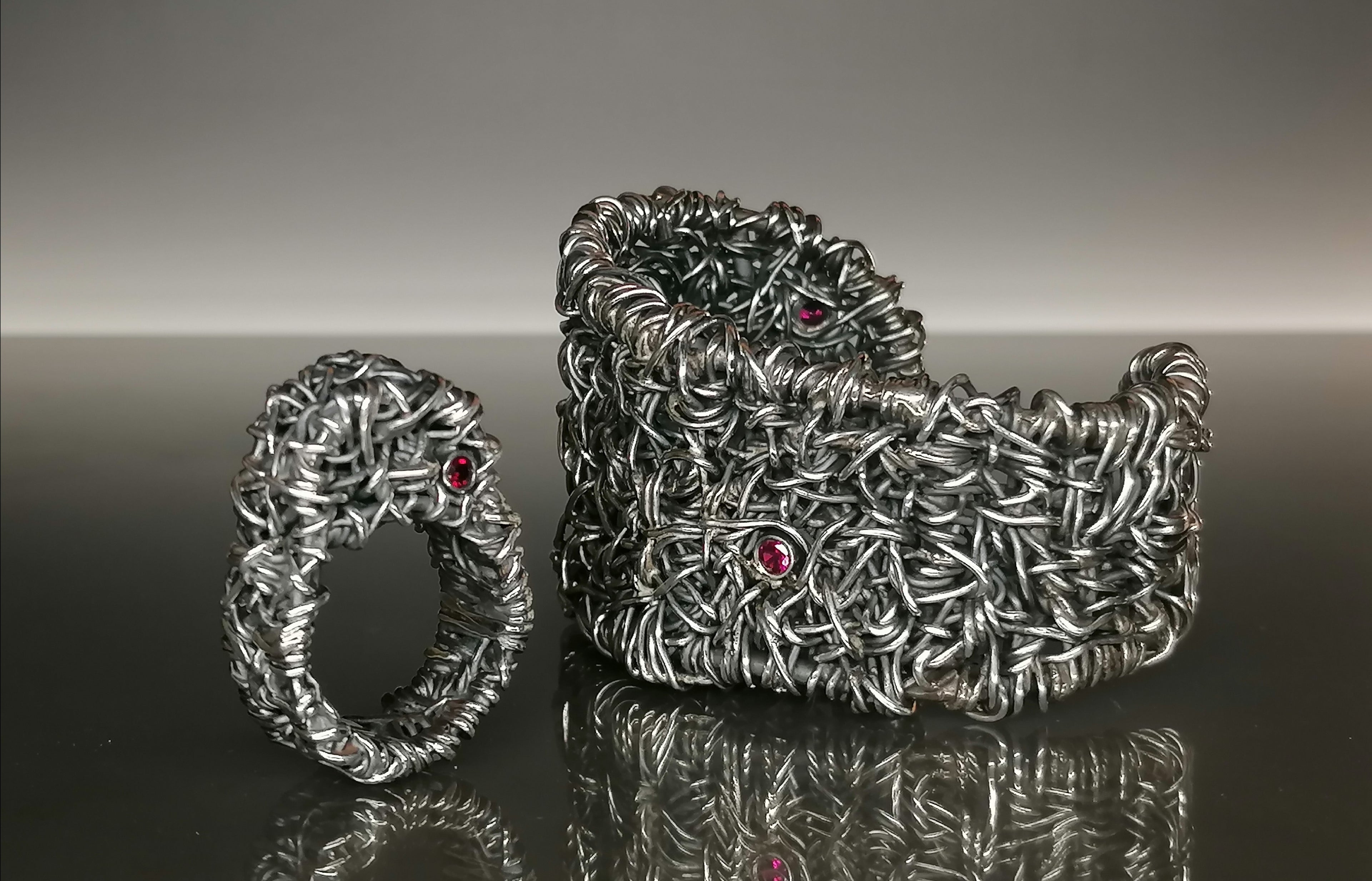 Komplet srebro " SZYDEŁKO"