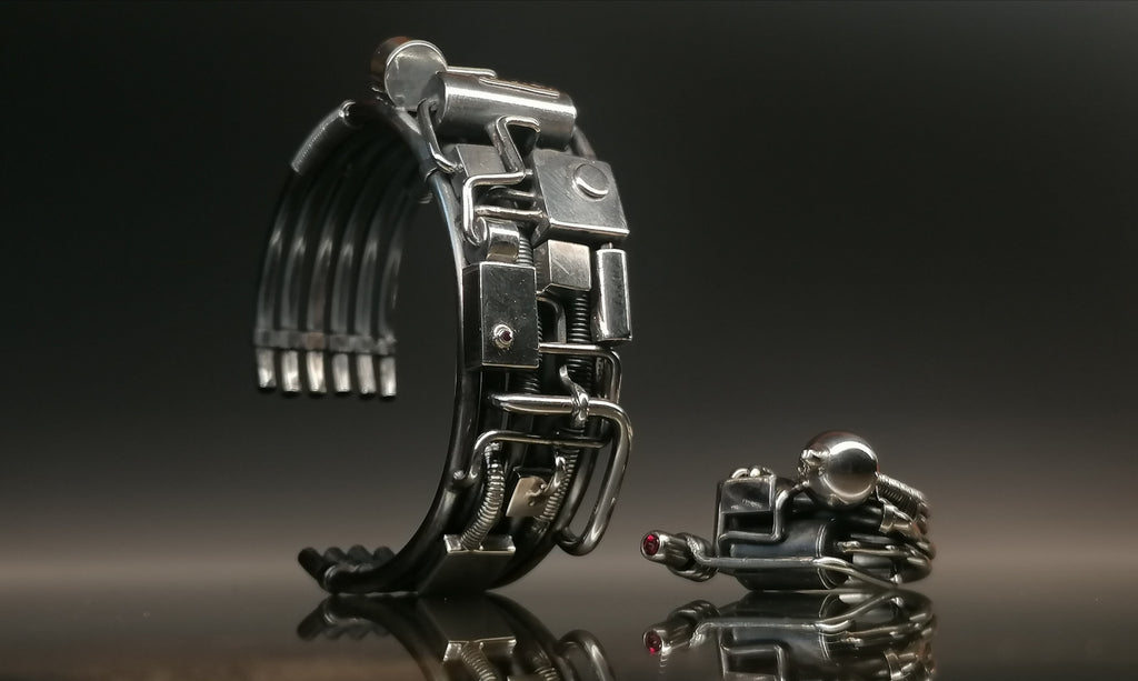 Komplet srebro / bransoleta pierścionek