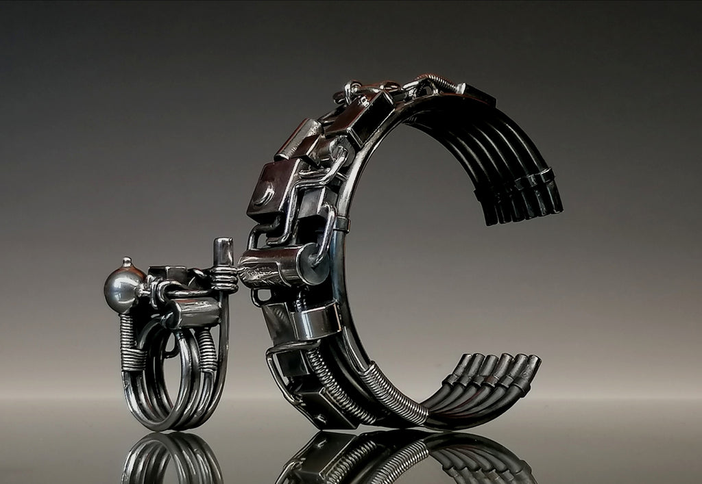 Komplet srebro / bransoleta pierścionek