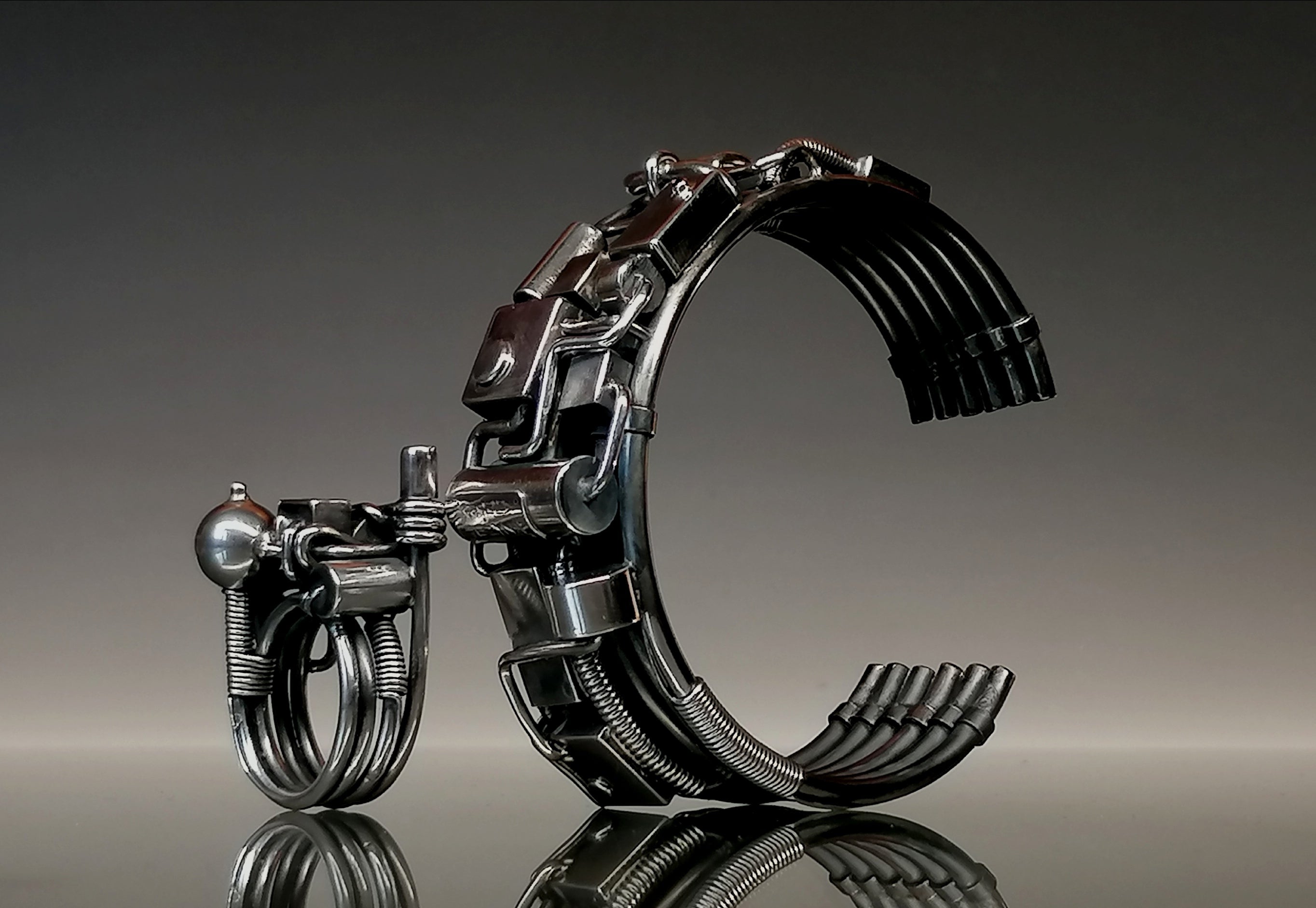 Komplet srebro / bransoleta pierścionek