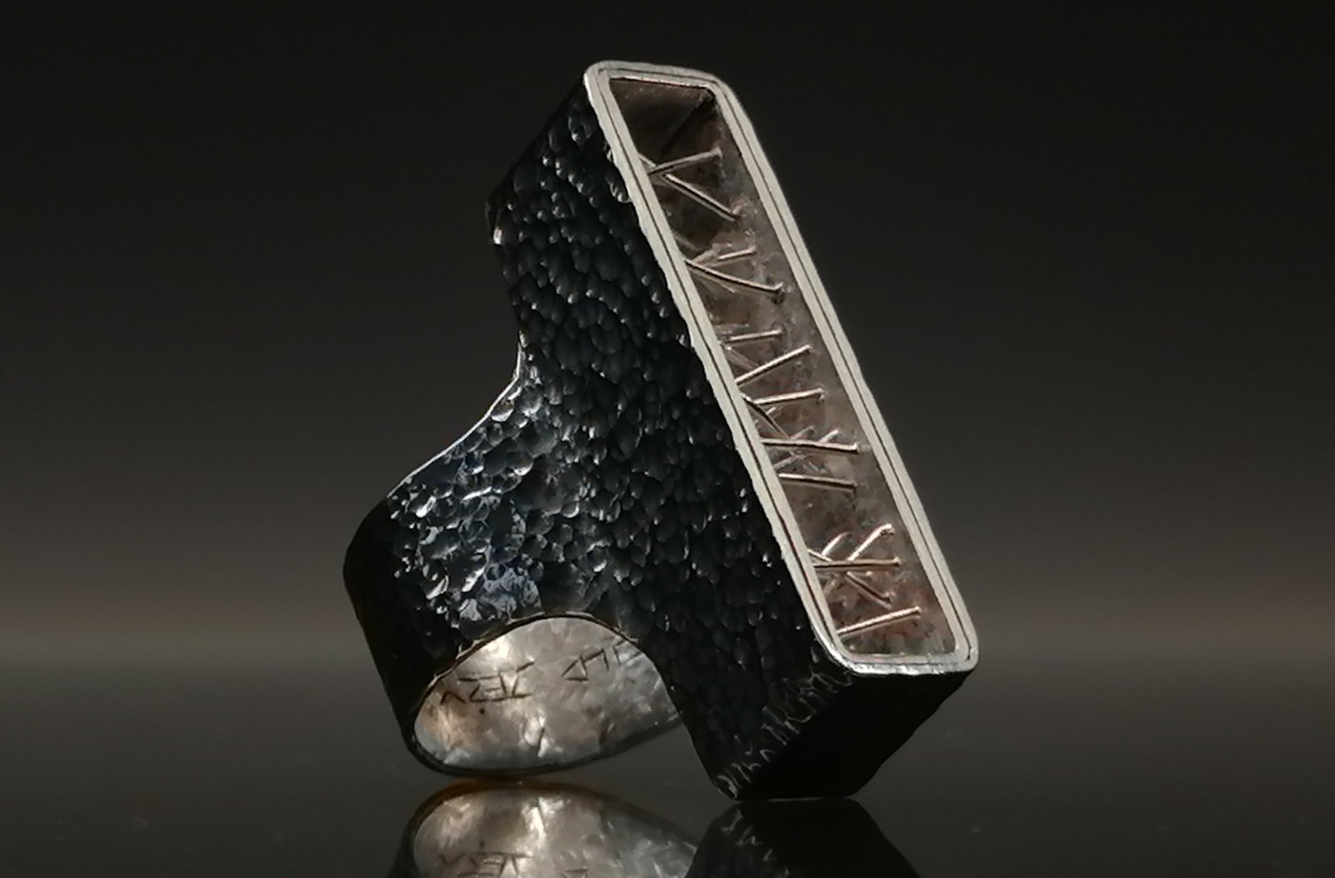 Pierścień srebro " ZADRUTOWANY"