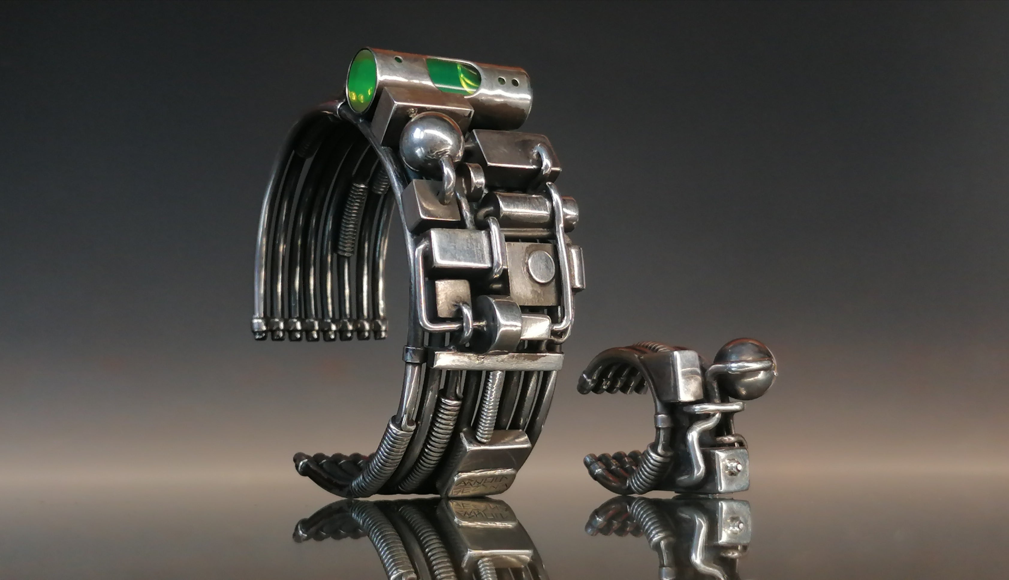 Komplet srebro / bransoleta pierścień