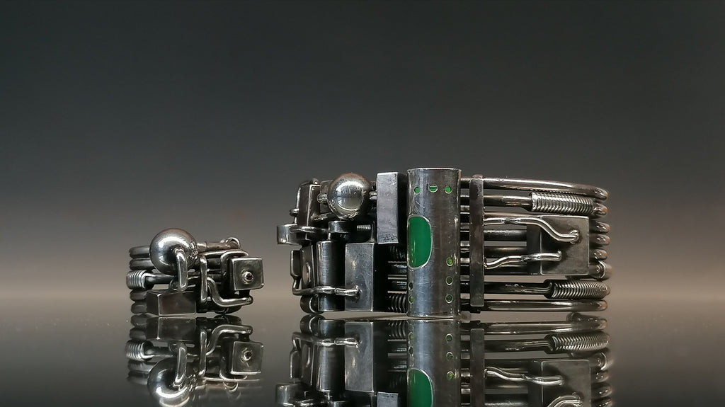 Komplet srebro / bransoleta pierścień