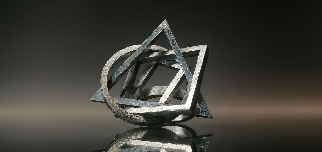 Pierścień geometryczny / srebro