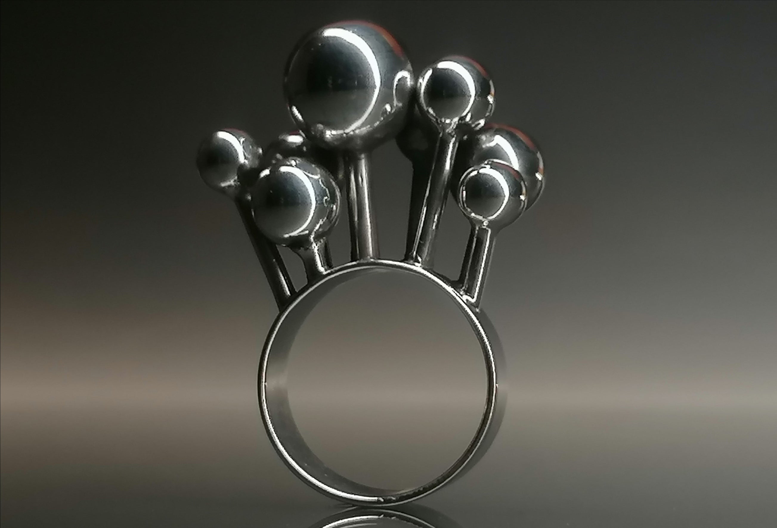 Pierścień srebro "BĄBELKI"