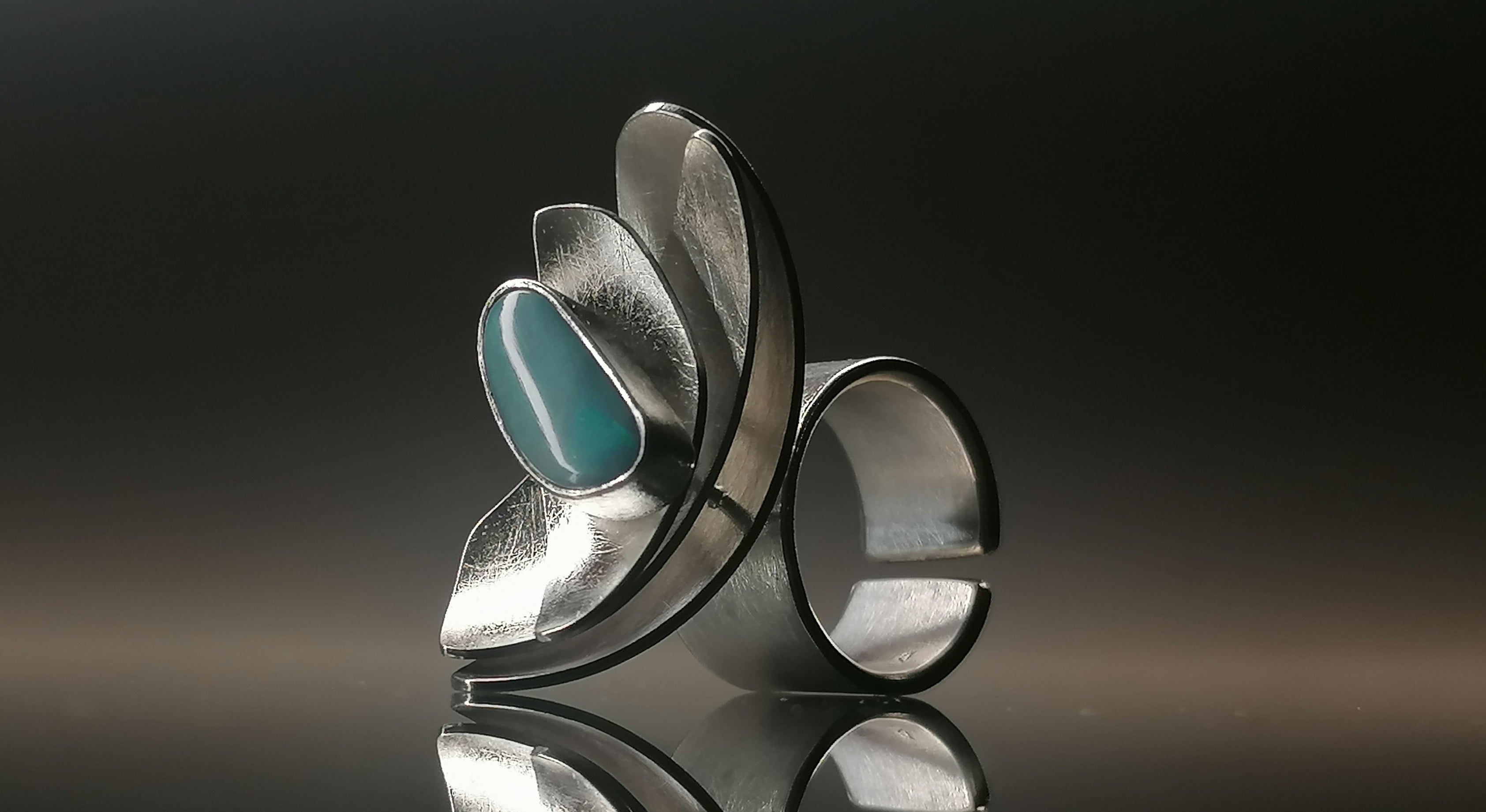 Pierścień srebro/ opal